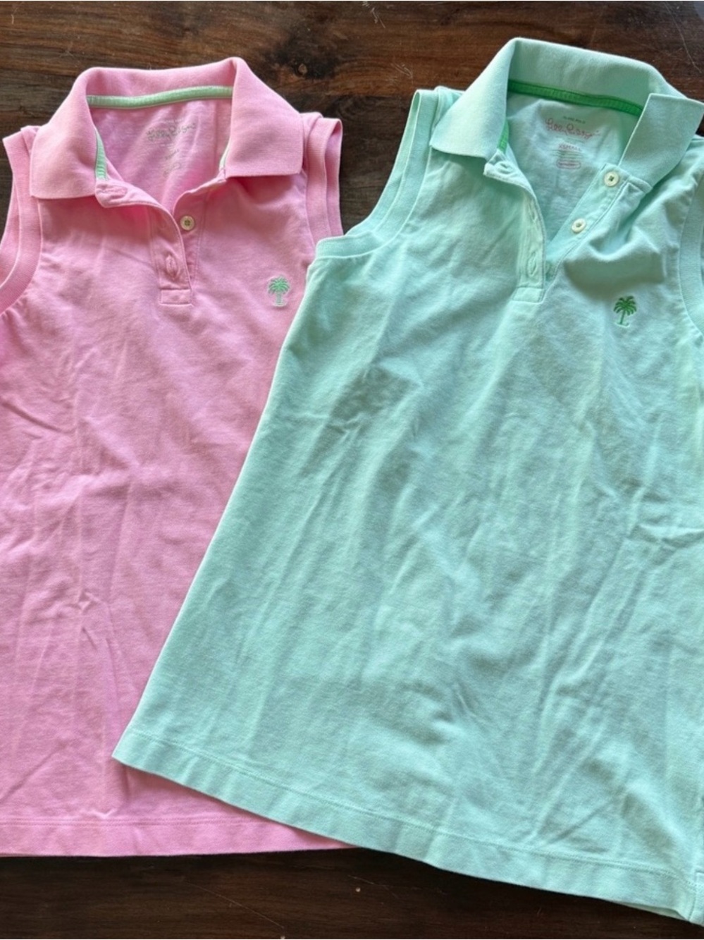 Lilly Pulitzer Women's Sleeveless Collared Island Polo Shirt - lot of 2